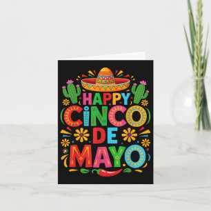 Happy Cinco de Mayo Fiesta Mexicaanse partij Manne Kaart