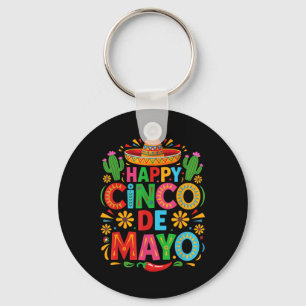 Happy Cinco de Mayo Fiesta Mexicaanse partij Manne Sleutelhanger