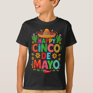 Happy Cinco de Mayo Fiesta Mexicaanse partij Manne T-shirt