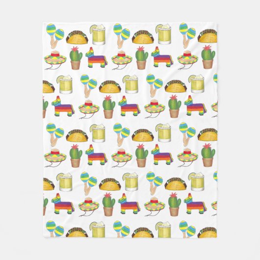 Happy Cinco de Mayo Mexican Fiesta Celebration Fleece Deken (Voorkant)