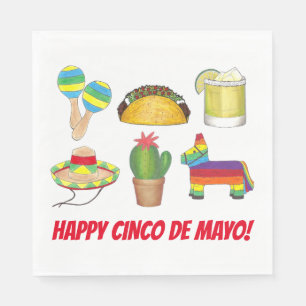 Happy Cinco de Mayo Mexican Fiesta Celebration Servet