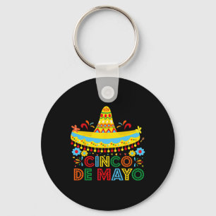 Happy Cinco de Mayo Mexico Fiesta Taco Gitaar Cinc Sleutelhanger
