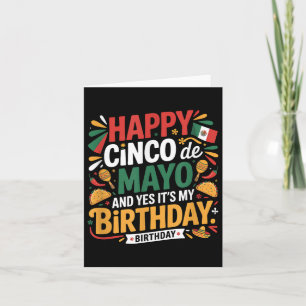 Happy Cinco De Mayo Verjaardag Tacos Kinder Mannen Kaart