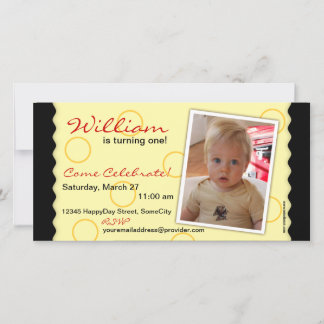 Happy Circle Fotokaart: zwart-geel