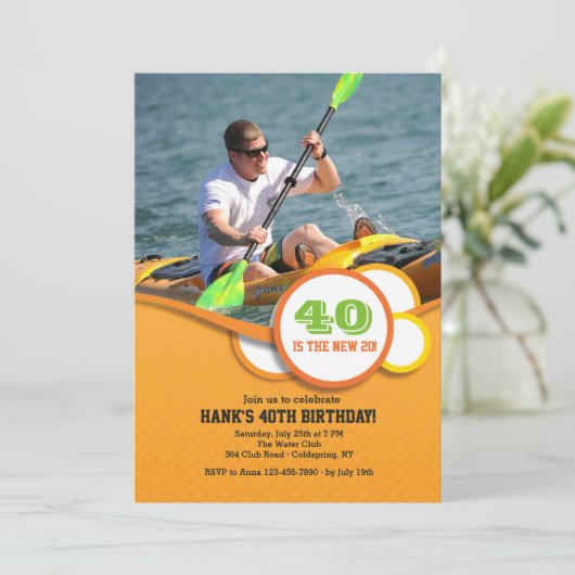 Happy Circles Fotouitnodiging Kaart (Staand voorkant)