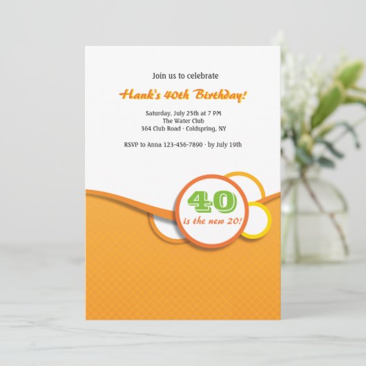 Happy Circles Uitnodiging (Staand voorkant)