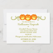 Happy Citrouille Swirls Halloween Party Invitation (Devant)