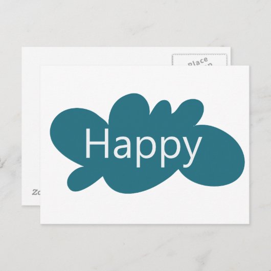 Happy Cloud Briefkaart (Voorkant / Achterkant)