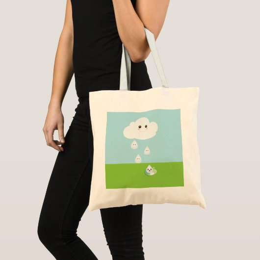 Happy Cloud Canvas Bag Tote Bag (Voorkant (product))