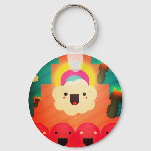 Happy Cloud Sleutelhanger (Voorkant)