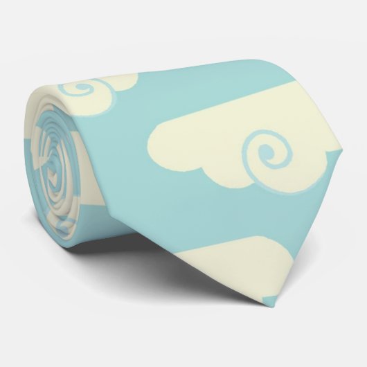 Happy Clouds Blue Sky Stropdas (Opgerold)