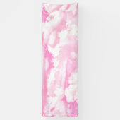 Happy Clouds roze beeldscherm Spandoek (Verticaal)