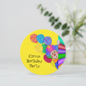 Happy Clown Circus verjaardagsfeestje Kaart (Staand voorkant)