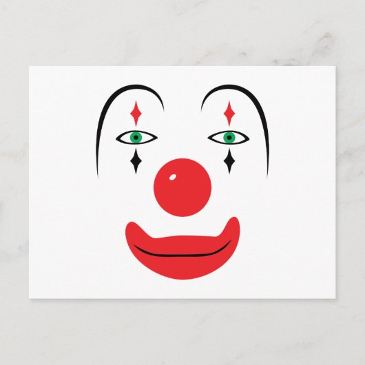 Happy Clown Face Briefkaart (Voorkant)