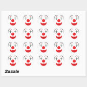 Happy Clown Face Ronde Sticker (Vel)