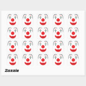Happy Clown Face Vierkante Sticker (Vel)