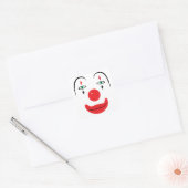 Happy Clown Face Vierkante Sticker (Envelop)