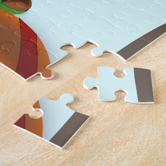 Happy Clown Jigzaag Puzzle Legpuzzel (Zijkant)