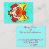 HAPPY CLOWN VISITEKAARTJE (Voorkant / Achterkant)