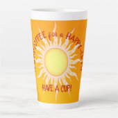Happy Coffee Happy Sunshine Latte Cup Mok (Voorkant)