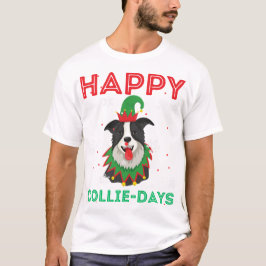 Happy collie dagen Honden Dierenvrienden Christmas T-shirt