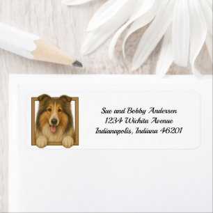 Happy Collie Retour Adreslabel Etiket