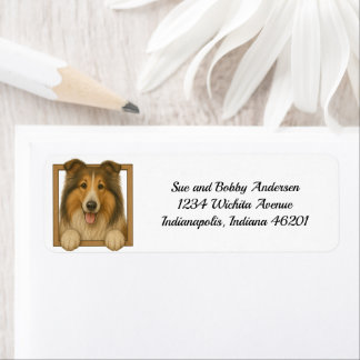 Happy Collie Retour Adreslabel Etiket