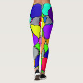 Happy Colorful Summer Cloud Shapes Pattern Leggings (Achterkant)