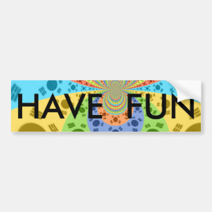 Happy Colors Bumpersticker Sjabloon