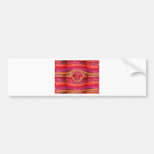 Happy Colors Merry KerstHappy Nieuwjaar Desig Bumpersticker