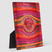 Happy Colors Merry KerstHappy Nieuwjaar Desig Fotoplaat (Zijkant)