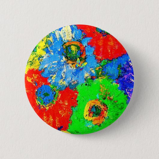 HAPPY COLORS RONDE BUTTON 5,7 CM (Voorkant)