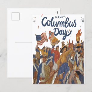 Happy Columbus Day Celebration Feestdagenkaart