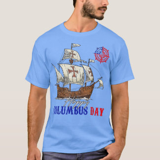 Happy Columbus Day Christopher Columbus Italiaans T-shirt