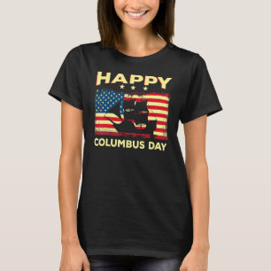 Happy Columbus Day Discovery Italiaanse Explorer T-shirt