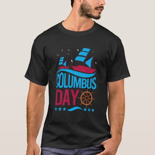 Happy Columbus Day T-Shirt – Bold, Patriotic (Devant)
