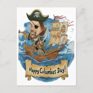 Happy Columbus Day Uitnodiging Briefkaart