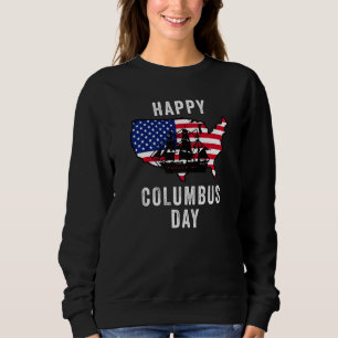 Happy Columbus Day Usa Flag Discovery Italy Expl Trui