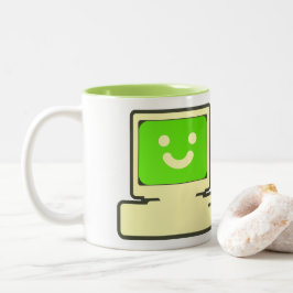 happy computer mug tweekleurige koffiemok
