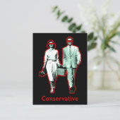 Happy Conservative Couple Briefkaart (Staand voorkant)