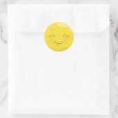 Happy & Content Yellow Emoji Stickers visage (Sac)