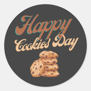 Happy Cookies Day, National Cookie Day Ronde Sticker