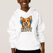Happy Corgi Cute Dog Lover Design for Positive (Devant)