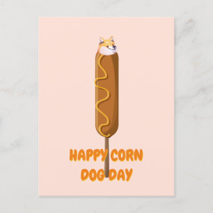 Happy Corn Dog Doge Parody Briefkaart