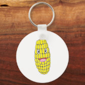 Happy Corn Vegetable Sleutelhanger (Voorkant)