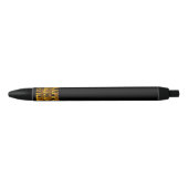 Happy Corrections Officer in Gold Zwarte Inkt Pen (Voorkant)