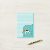 Happy Couch Beagle | Cute Dog Lined Post-it® Notes (Op bureau)