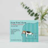 Happy Couch Dog | Schattigee Sleeping Beagle Custo Briefkaart (Staand voorkant)