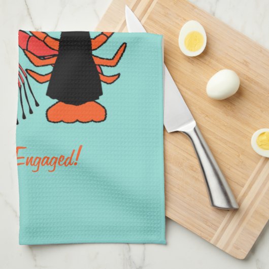 Happy Couple Crawfish Boil Party Theedoek (Quarter Fold)