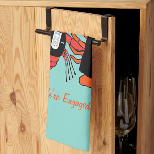 Happy Couple Crawfish Boil Party Theedoek (Derde Gevouwen)